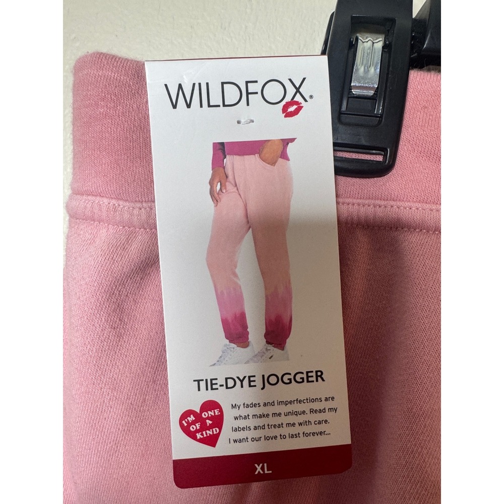 Wildfox‎ Olivia Tie-Dye Joggers Pink Purple Ombre Sweatpants - Picture 2 of 6